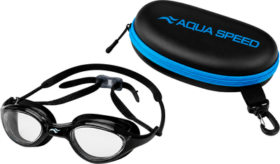 Очки для плавания Aqua Speed Vortex Vision+Case 62298 230-23 в чехле Чёрный (5905718622986)