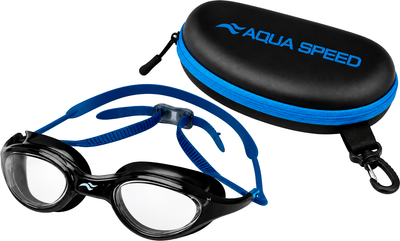 Очки для плавания Aqua Speed Vortex Vision+Case 62301 230-17 в чехле Чёрно-синий (5905718623013)