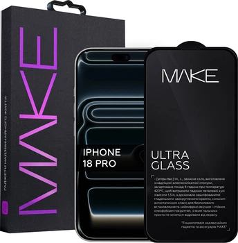 Защитное стекло для смартфона Apple iPhone 18 Pro/17 Pro MAKE Ultra Glass (MGU-AI18P)