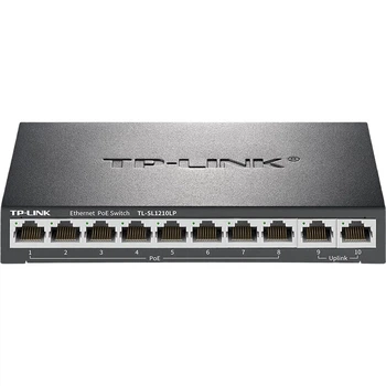 Коммутатор TP-LINK TL-SL1210LP гигабитный 8-портовый PoE для видеонаблюдения, стальной корпус