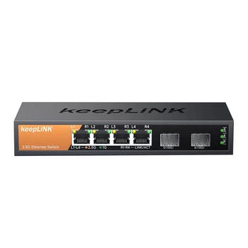 Коммутатор KeepLINK KP-9000 2.5G, 4+2 порта оптических