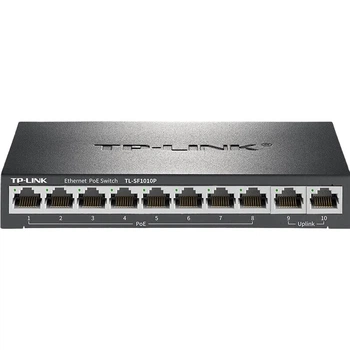 Коммутатор TP-LINK TL-SF1010P 10-портовый 8×PoE 100 Мбит/с