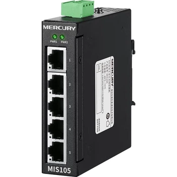 Коммутатор MERCURY MISG105 промышленный 5 портов Gigabit, DIN-рейка