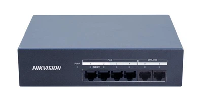 Коммутатор Hikvision PoE 6 портов гигабитный DS-XS06G-P