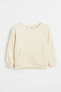 Свитшот с начесом для девочки H&M 0763200-024 122-128 см (6-8 years) молочный