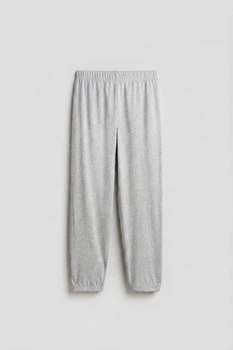 Пижамные брюки джоггеры хлопковые трикотажные для мальчика H&M 1239762-001 134-140 см (8-10 years) Серый