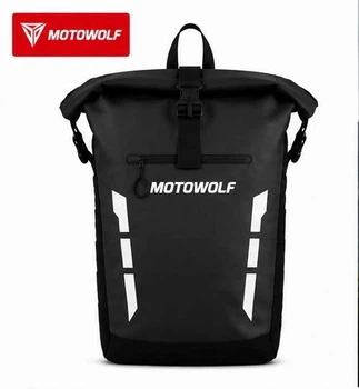 Моторюкзак водонепроницаемый Roll-Top Motowolf 25 л черный (00163)