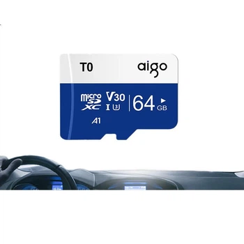 Карта памяти Aigo 64 ГБ TF (MicroSD) A1 U1 V30 4K для видеорегистратора, высокоскоростная карта памяти, высокопрочная карта T0