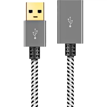 Подовжувач CABLE CREATION CC0516 USB 3.0 з прямим кутом 90 градусів (тато-жіночий) для високошвидкісної передачі даних, подовжувач для принтера, комп'ютера, USB-накопичувача, миші, клавіатури, 0,3 метра