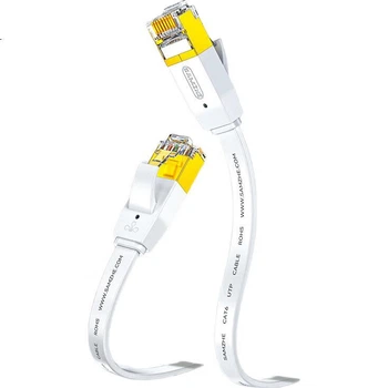Патч-корд SAMZHE Cat 6 UTP плоский 1 Гбіт/с 5 м Білий (6050PBS)