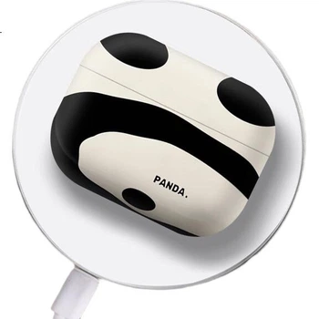 Чехол Yingkaida для Apple AirPods Pro 3 [Panda White] — защитный чехол для беспроводных Bluetooth-наушников, нескользящий, креативный, ударопрочный, прозрачный, мягкий, для хранения.