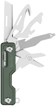Мультитул NexTool Multi Functional Knife складной нож для туризма и ежедневного использования зелёный