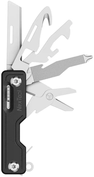Мультитул NexTool Multi Functional Knife складной 12-в-1 для кемпинга чорний