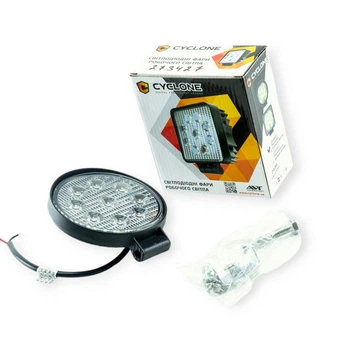 Фара додаткова LED кругла 115х25 (Дм Ш) 27W 6000K EP9 FL ближній CYCLONE