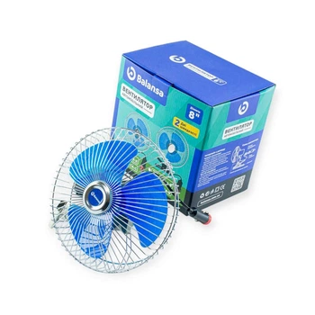 Вентилятор 12 V (d 8" - 20,0 см) металлический, кронштейн, 2 скорости Balansa