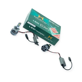Автолампа LED H7 12V-24V MICHI Can 5500K 5300L з обманкою радіатор з вентилятором