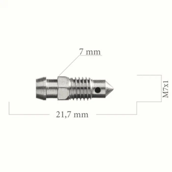 Штуцер прокачки тормозов WP 0053 (M7x1 L=21,7 mm)