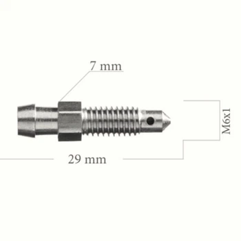Штуцер прокачки гальм WP 0033 (M6x1 L=29 mm)