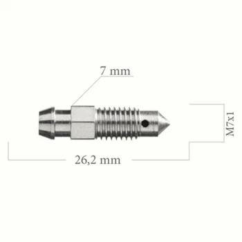 Штуцер прокачки тормозов WP 0053X (M7x1 L=26,2 mm)