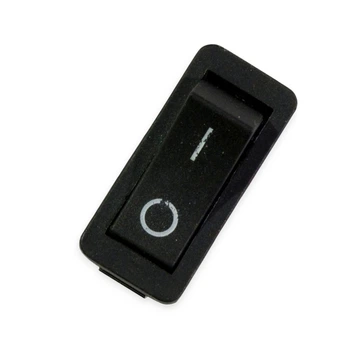 Тумблер-кнопка (20х11 мм) 2 положения (2 контакта) черная