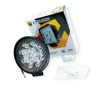 Фара додаткова LED кругла 115х25 (Дм Ш) 27W 6000K EP9 SP дальній CYCLONE