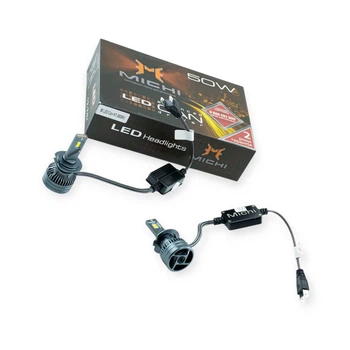 Автолампа LED H7 12V-24V MICHI Can 50W 5000K 5300L з обманкою радіатор з вентилятором
