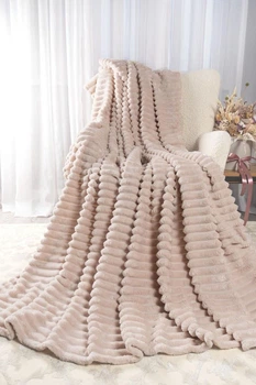 Плед покрывало шарпей евро Home Textiles Pudra-Beige 200х230 см тепый мягкий фисовый пудрово-бежевый