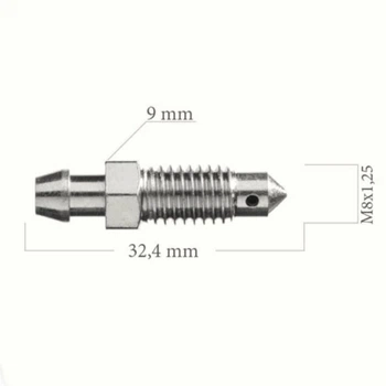 Штуцер прокачки тормозов WP 0015 (M8x1,25 L=32,4 mm)