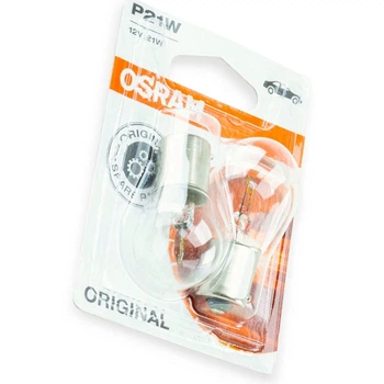 Автолампа A 12V P21W BA15s OSRAM (пара)