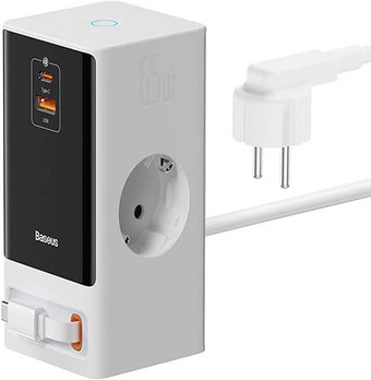Зарядний пристрій — станція живлення Baseus PowerCombo Digital PowerStrip 65W 80 см