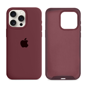Чохол силіконовий Silicone Case Full Size для iPhone 16 Pro надійний із мікрофіброю всередині колір 73.Plum