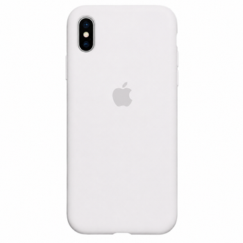Чохол силіконовий Silicone Case Full Size для iPhone X Xs матовий з мікрофіброю всередині White MC-10449