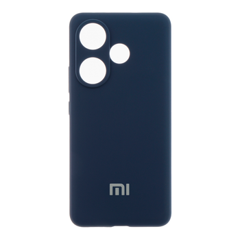 Чехол Liquid Silicone Full Camera для Xiaomi Poco F6 Turbo 3 защитный с микрофиброй внутри темно-синий MC-11638