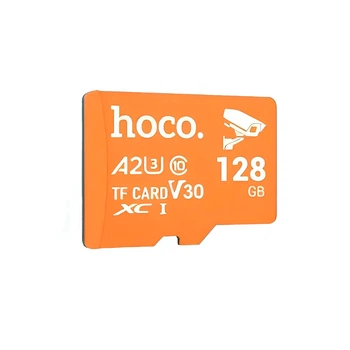 Карта памяти Hoco microSD 128 ГБ Class 10 для камер видеонаблюдения Оранжевая