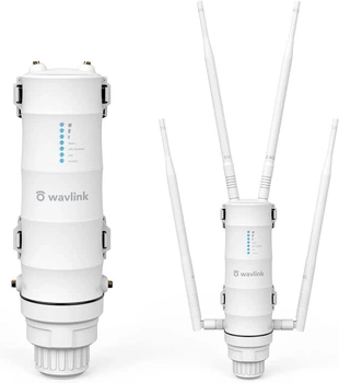 Уличный Wi-Fi роутер Wavlink AC1200 WL-WN572HG3 / 2.4 и 5 ГГц / IP65 / Passive PoE / 4 внешние антенны 7dBi / Белый (102194914) - Б/У