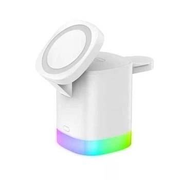 Беспроводная зарядка 3в1 с технологией MagSafe и Qi - Белый