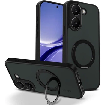 Защитный чехол Deexe Matte Skin Kickstand with MagSafe для Xiaomi Poco X8 Pro - Transparent / Black