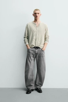 Джинси Zara Relaxed Barrel Fit сірий 0840/590/802 34