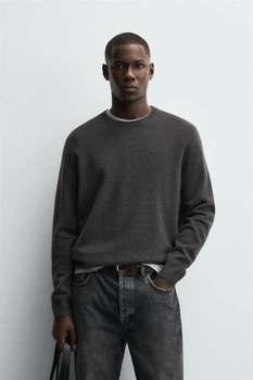 Светр Zara з вовни та кашеміру сірий 2893/320/832 M