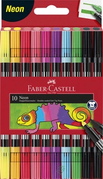 Фломастеры в наборе Faber-Castell, 10 цветов, FIBRE-TIP, NEON, (151109)