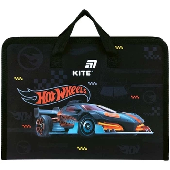 Папка - портфель Kite на молнии A4 Hot Wheels, 1 отделение (HW26-202)