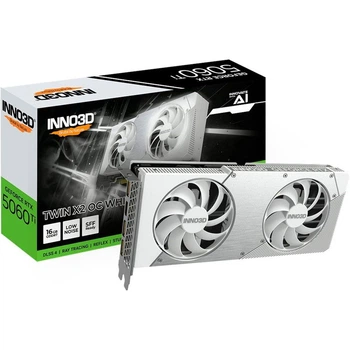 Видеокарта Inno3D GeForce RTX 5060 Ti Twin X2 OC 16GB White (N506T2-16D7X-191073W) UA [133958]