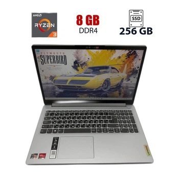 Ноутбук Lenovo IdeaPad 1 15AMN7 / 15.6" (1920x1080) IPS / AMD Ryzen 3 7320U (4 (8) ядер по 2.4 - 4.1 GHz) / 8 GB DDR4 / 256 GB SSD / AMD Radeon Graphics 610M / WebCam б/у