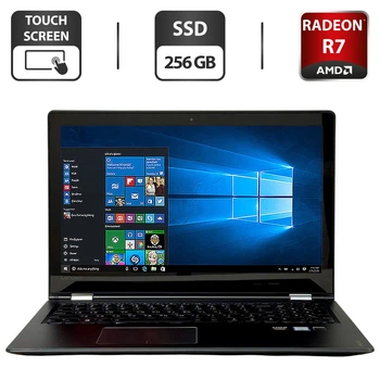 Ноубук-трансформер Б-клас Lenovo IdeaPad Flex 4-1580 / 15.6" (1920x1080) IPS Touch / Intel Core i7-7500U (2 (4) ядра по 2.7 - 3.5 GHz) / 16 GB DDR4 / 256 GB SSD / AMD Radeon R7 M360, 2 GB GDDR3, 64-bit / WebCam / Windows 10 б/в