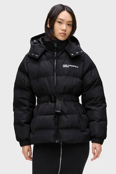Жіноча куртка Karl Lagerfeld чорного кольору в розмірі XS-S артикул 65008