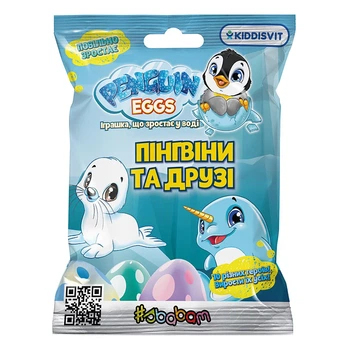 Зростаюча іграшка-сюрприз в яйці Sbabam Penguin Еggs Пінгвіни та друзі