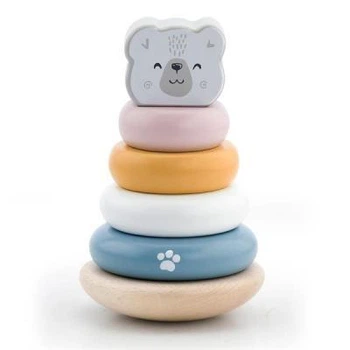 Развивающая игрушка Viga Toys Пирамидка PolarB Белый медведь