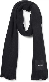 Жіночий шарф Calvin Klein чорний, акрил, універсальний, one size (30x190 см) (a4ks1170)