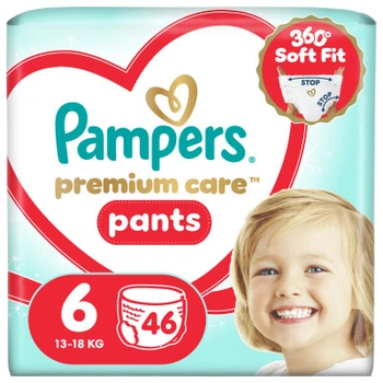 Подгузники Pampers Premium Care Pants Размер 6 (13-18 кг) 46 шт (8006530320054)