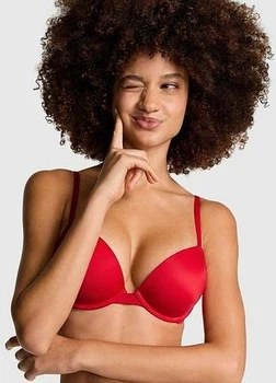 Бюстгальтер Victoria's Secret PINK Wear Everywhere™ Push-Up Bra 34 В Червоний (26485056)